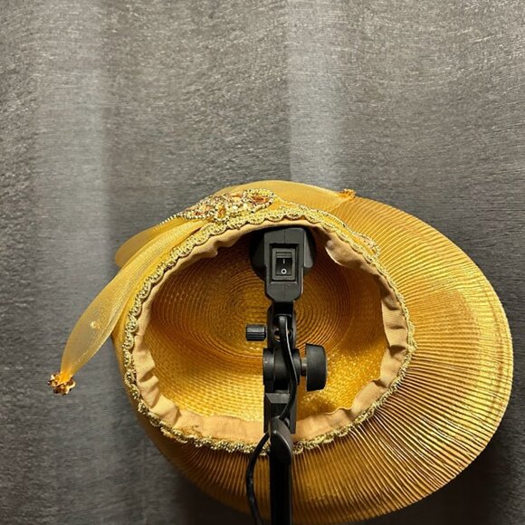 Church Hat golden with Unique Design